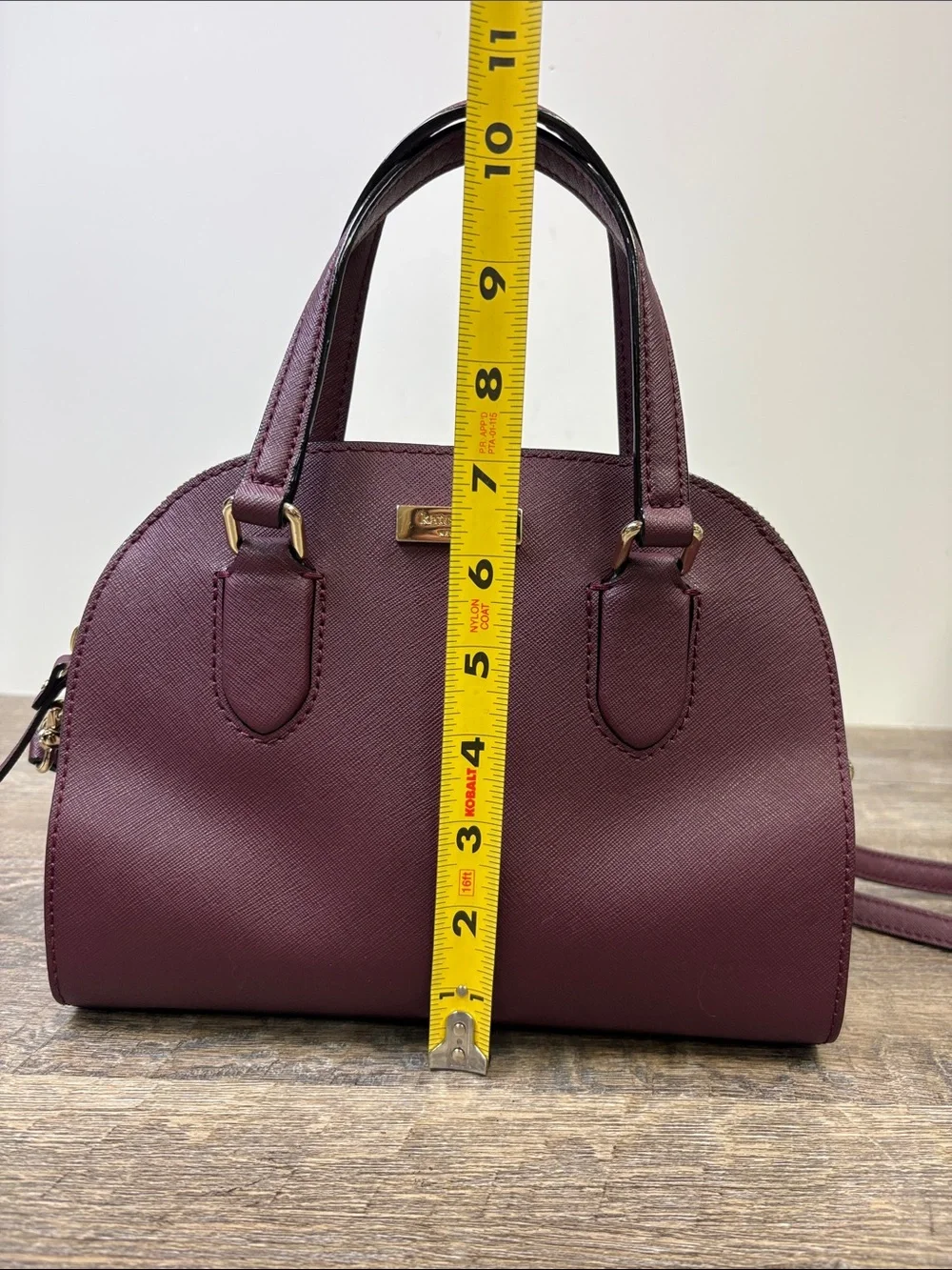 Kate Spade New York Burgundy Saffiano Satchel Crossbody Bag + Wallet Set